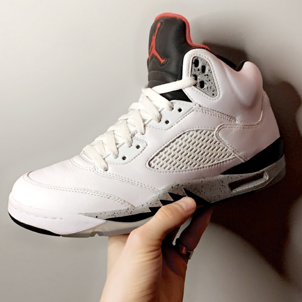 Jordan Retro 5 | Red/White/Black Color way